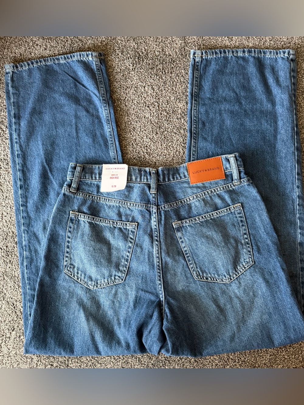 Lucky Brand Wide-Leg Blue Denim Jeans